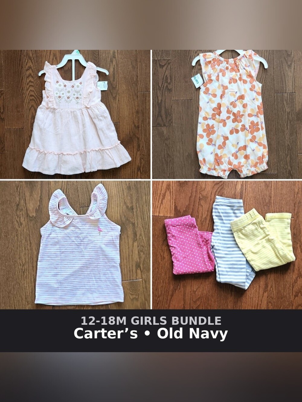 Carter's Baby Girls 18M Outfit Set Pink & Blue
